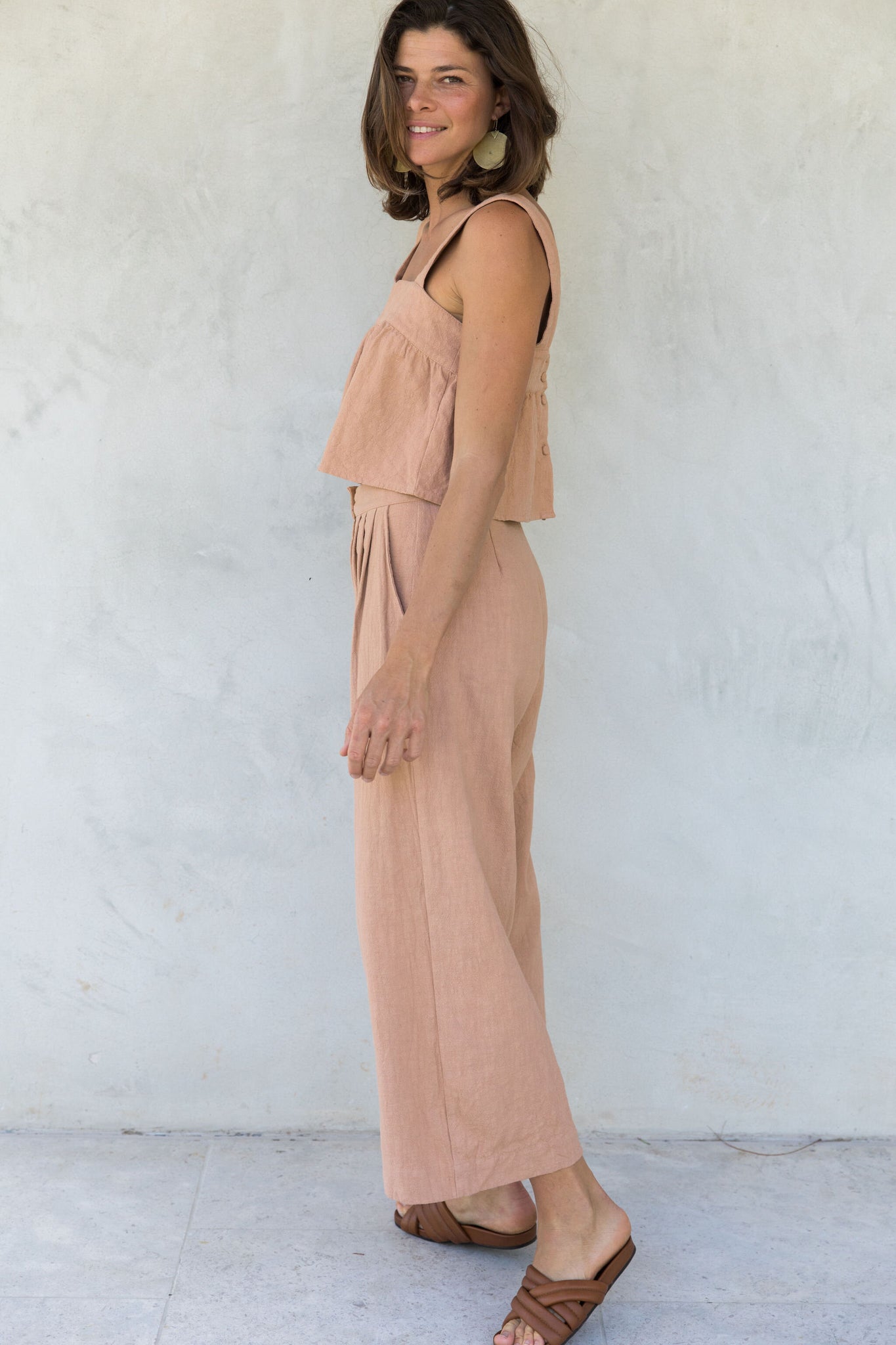 the tali top in golden straw