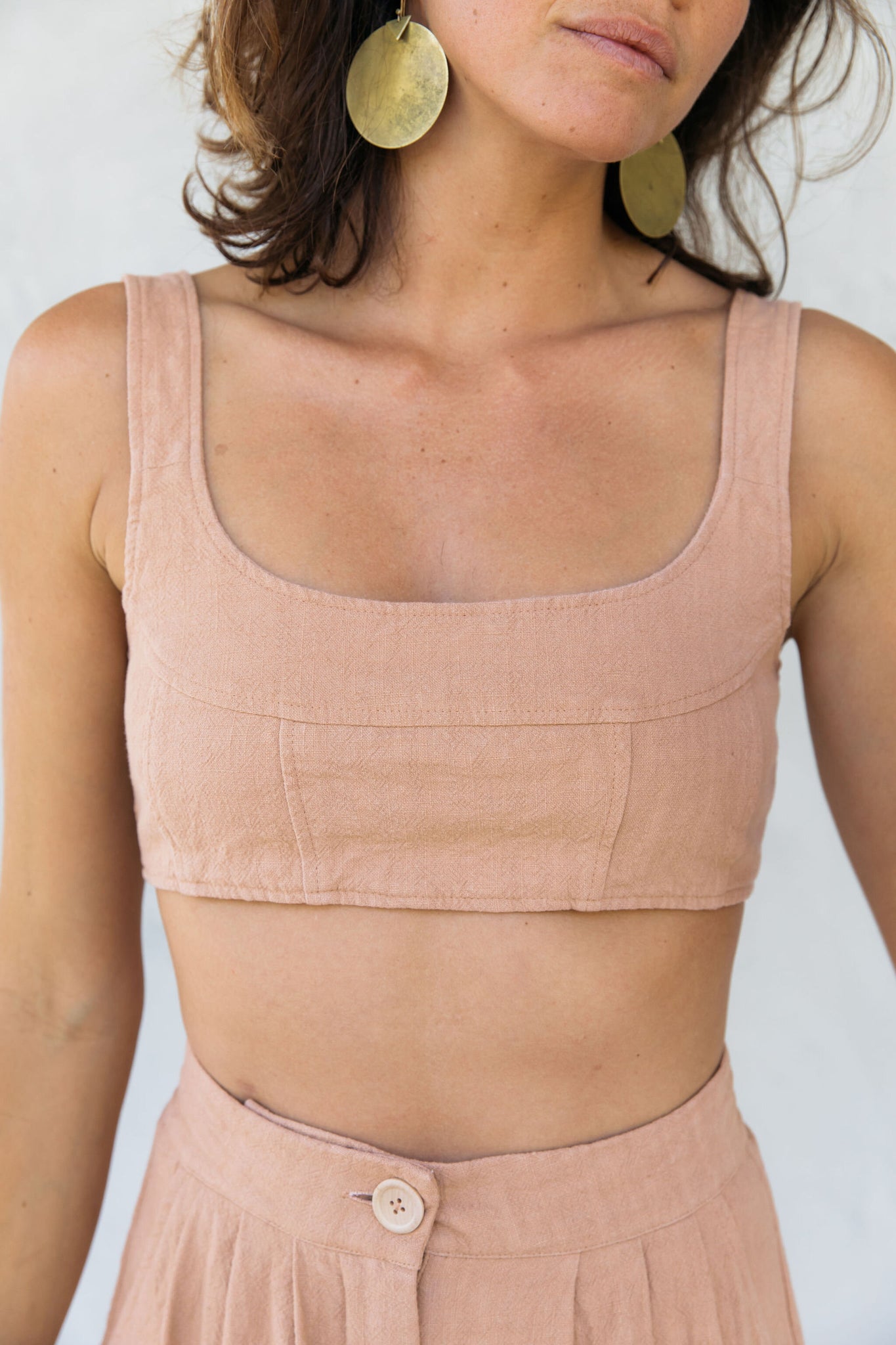 the elsie bralette in golden straw 