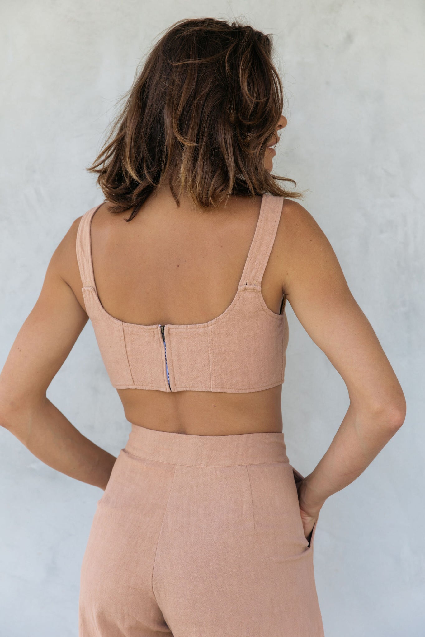 the elsie bralette in golden straw 