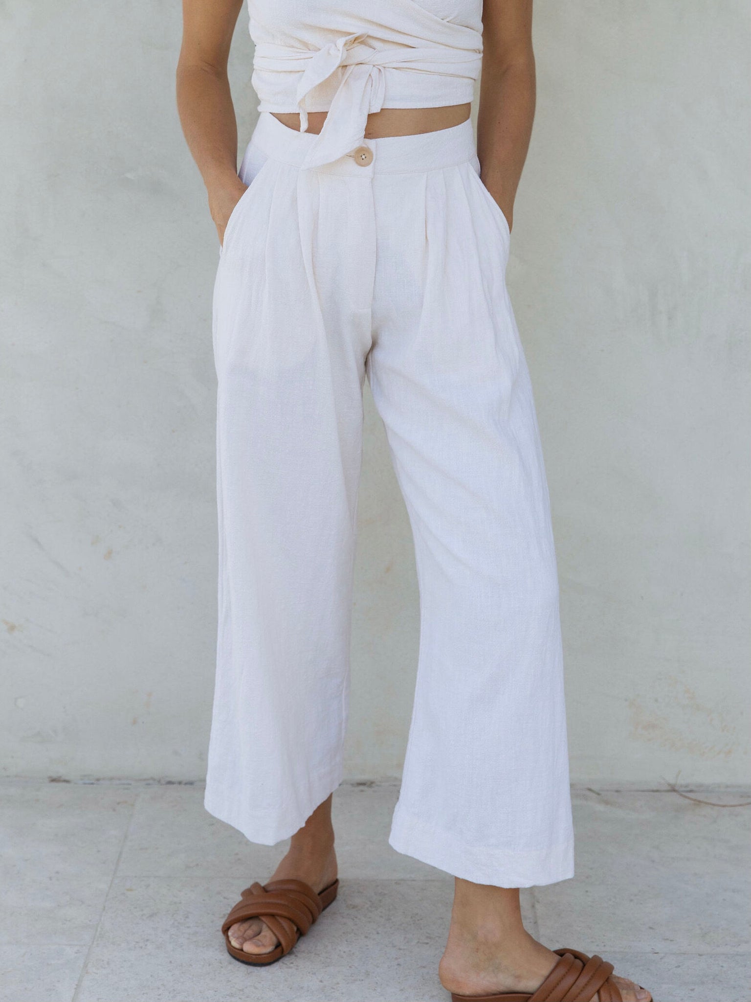 the baye pant in cream