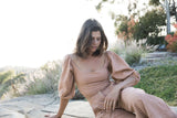 the bellflower top in golden straw