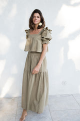 the organic arden top in khaki