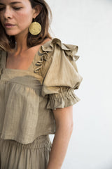 the organic arden top in khaki