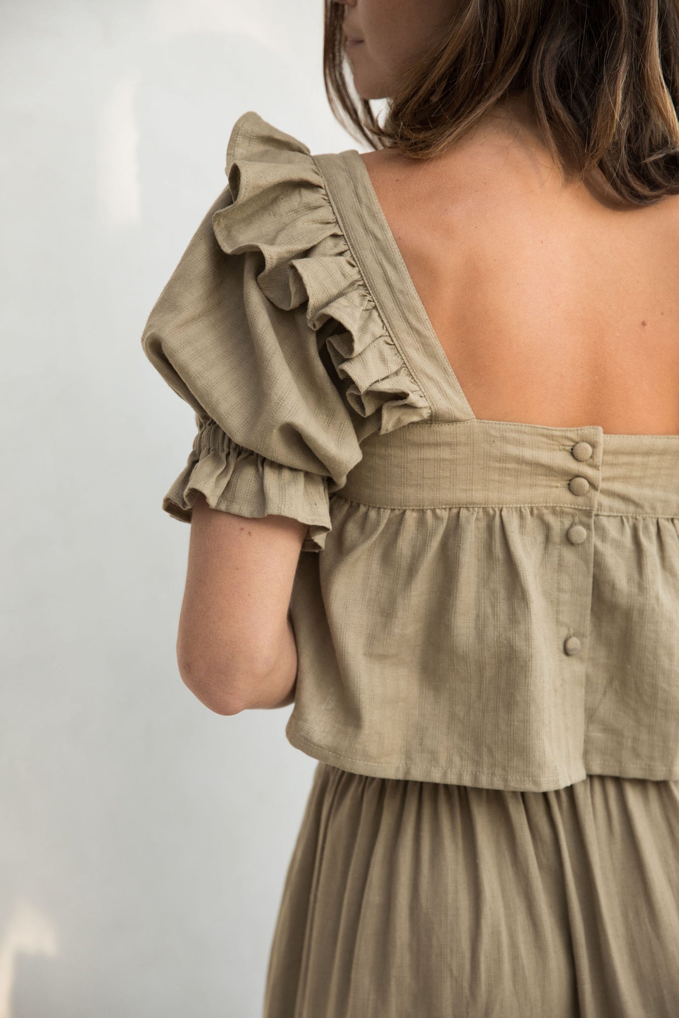 the organic arden top in khaki