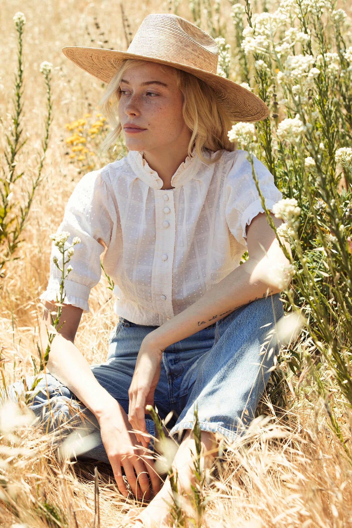 the alice blouse in cream